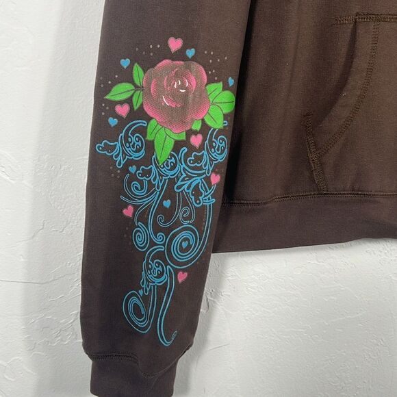 🔥🔥 Big Kids T-REX CAFÉ Hoodie Pullover Sweatshirt - Brown - Sz XL - EXCELLENT - Picture 5 of 8